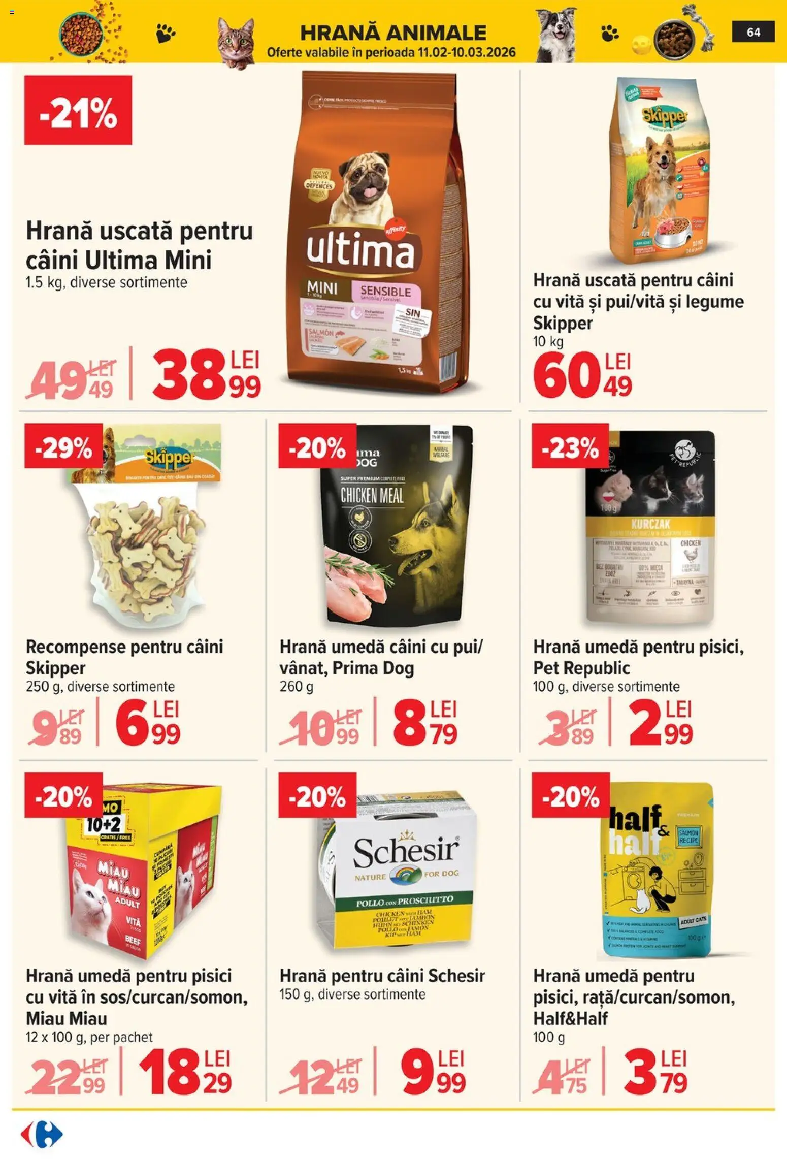 Noul catalog Carrefour – valabil de la 25.02.2026 | Pagină: 67 | Produse: Hrană pentru câini, Legume
