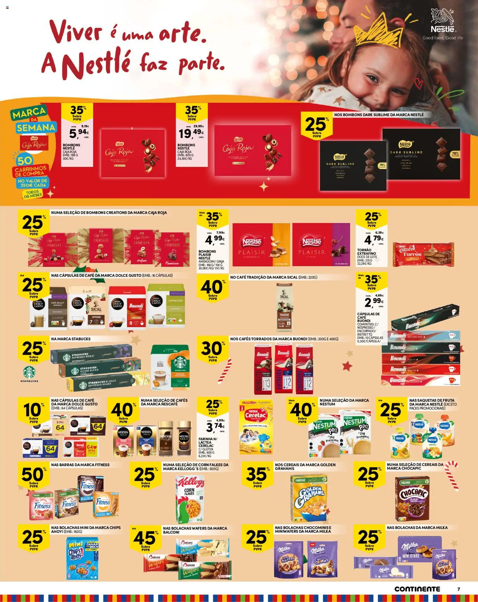 Continente - Madeira │ válido de 16.12.2025 | Página: 7 | Produtos: Milka bolachas, Chocolates, Cereais, Proteina