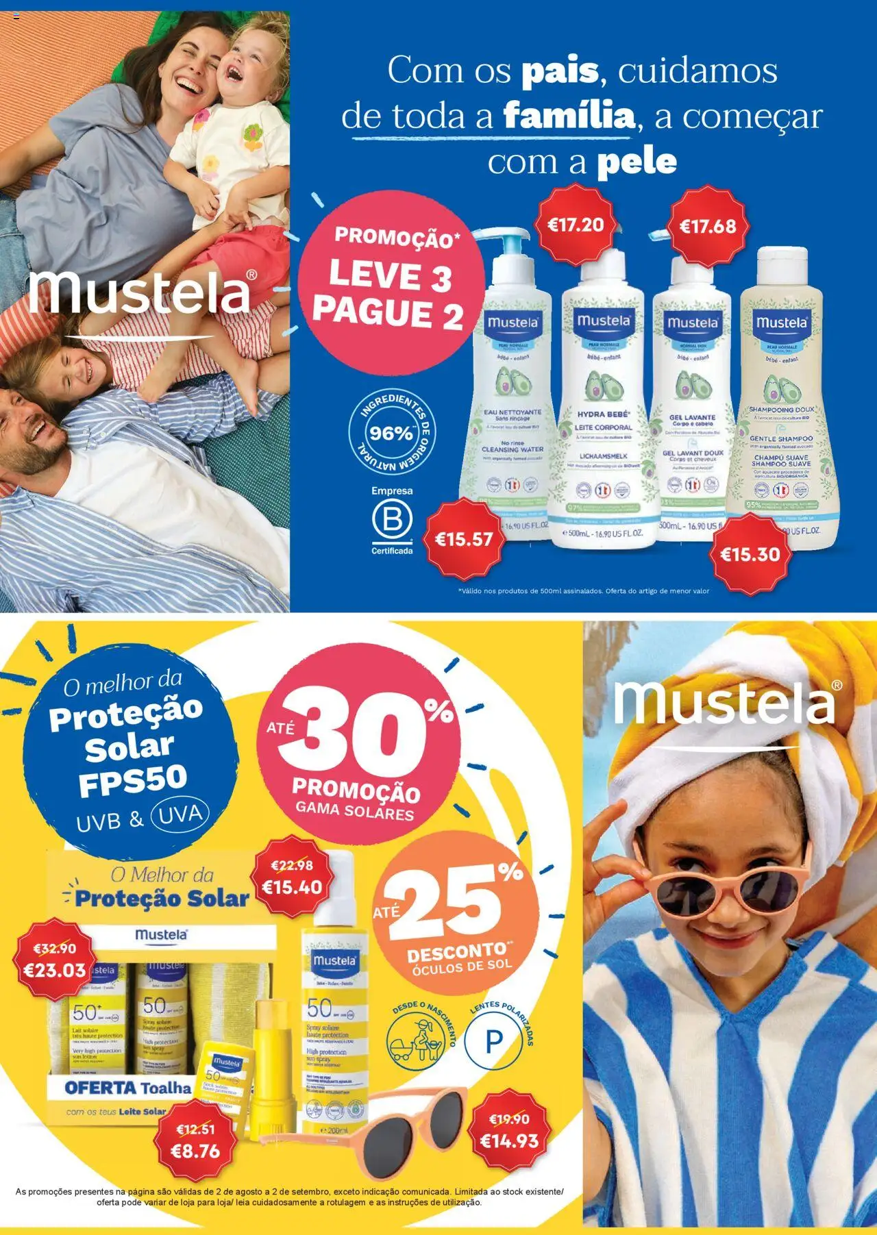 Auchan - Relaxe e cuide de si │ válido de 01.08.2025 | Página: 42 | Produtos: Óculos, Pó, Shampoo, Leite