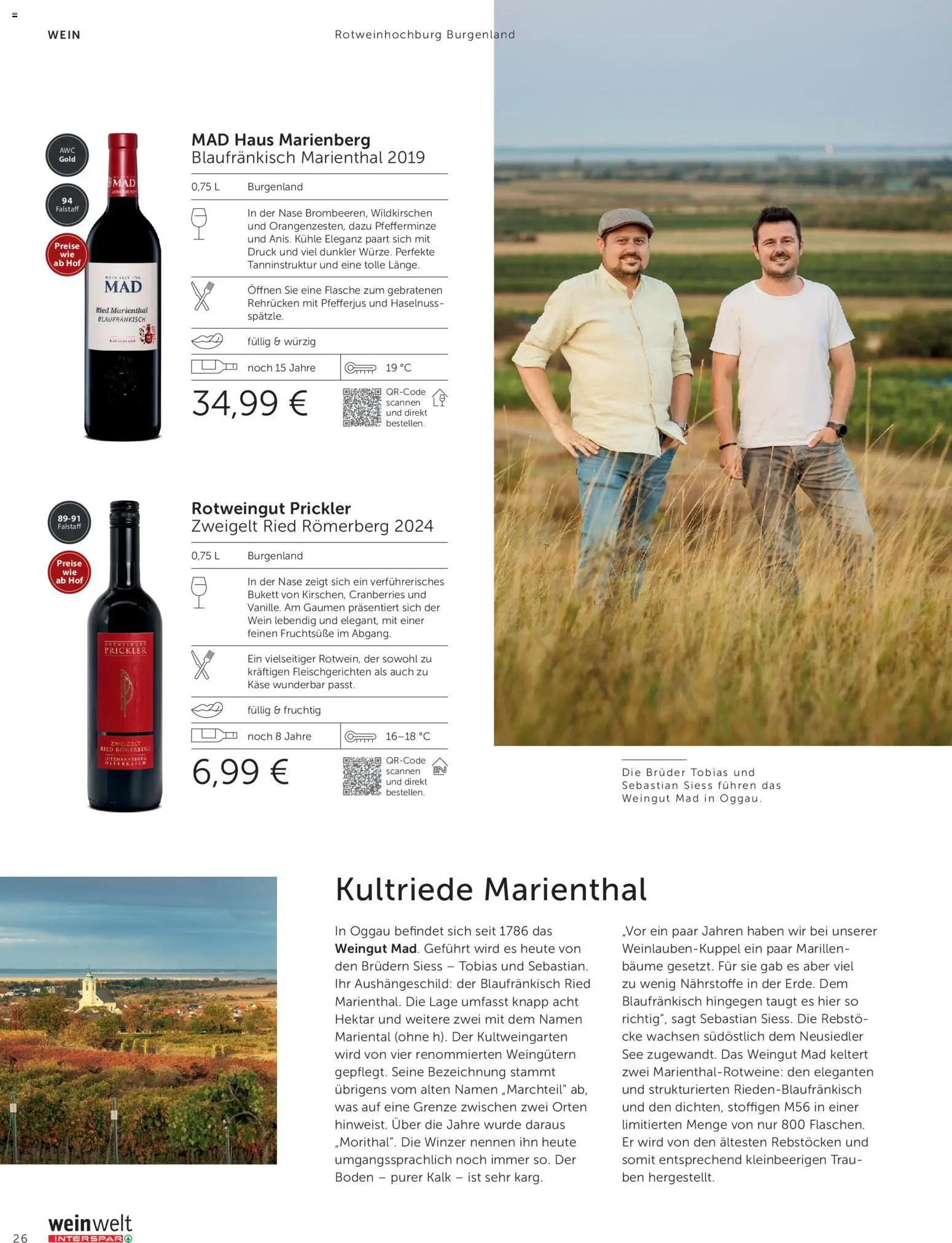 Interspar Meine Weinwelt Ausgabe Winter 2025 gültig ab 14.12.2025 | Seite: 26 | Produkte: Käse, Wein