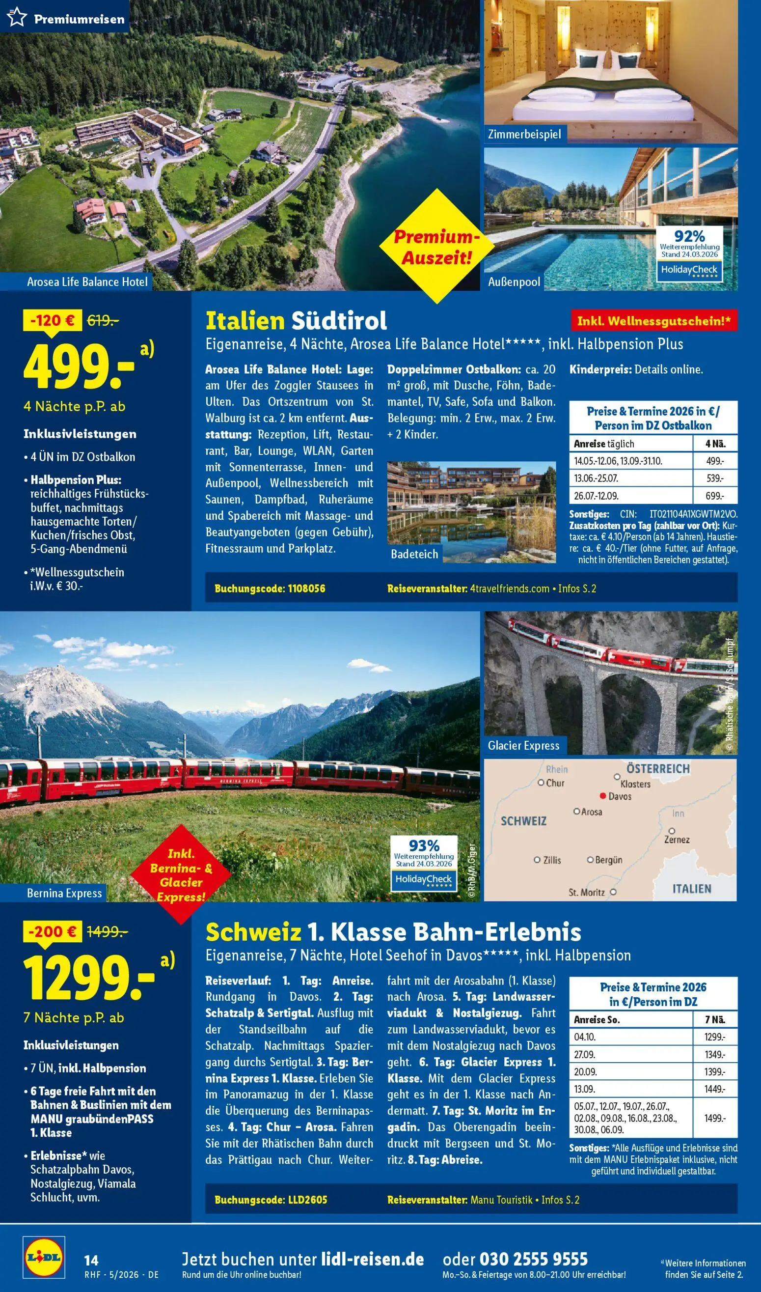 Lidl Reisen Prospekt 	 – gültig ab 29.04.2026 | Seite: 14 | Produkte: Sofa, Uhr