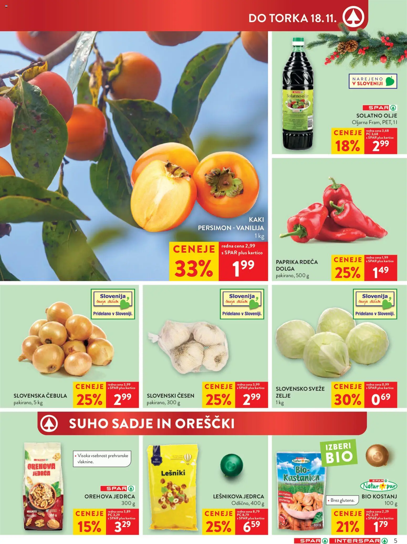 Novi Spar katalog ponudbe – veljaven od 12.11.2025 | Stran: 7 | Izdelki: Olje, Sadje, Cesen, Zelje