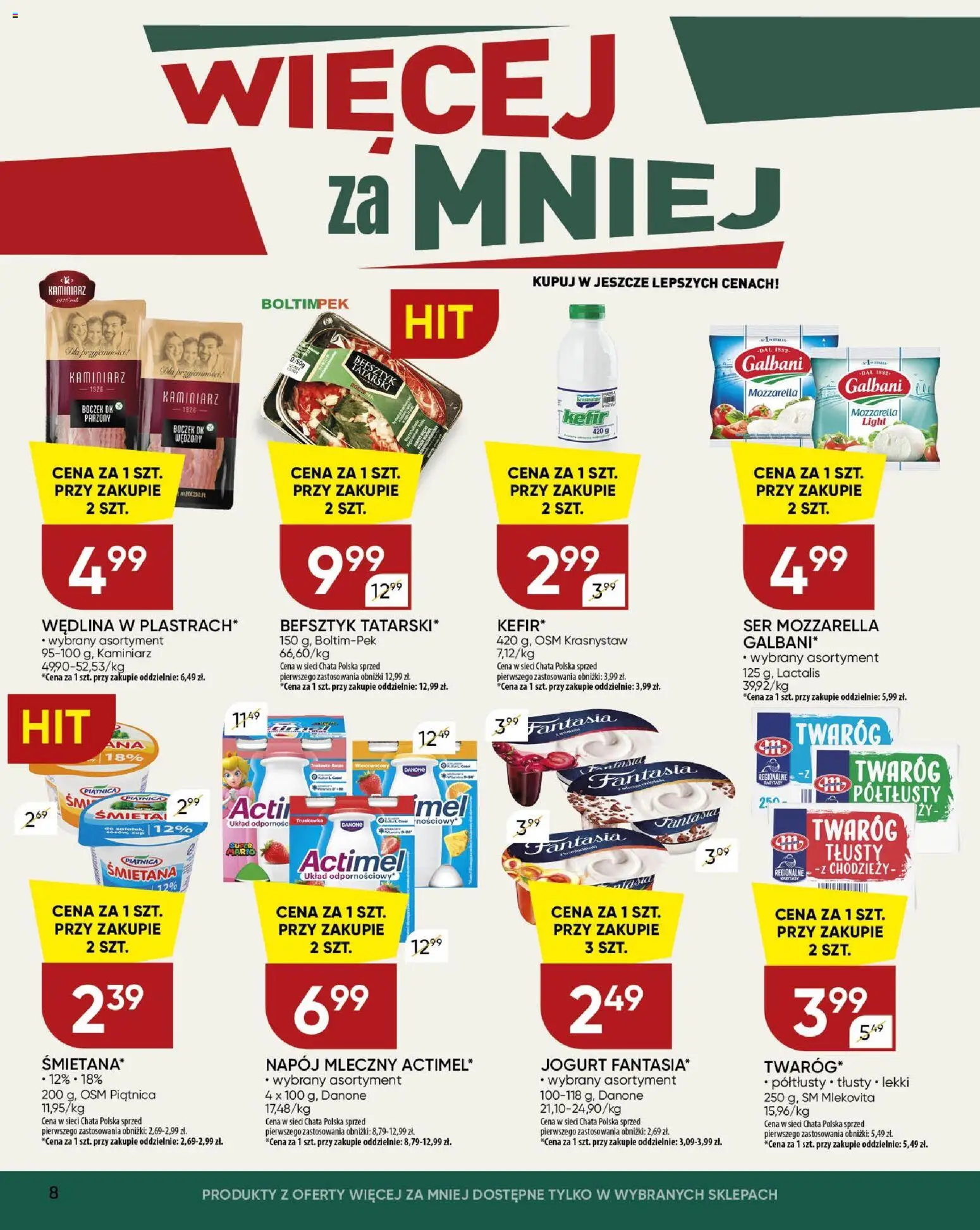 Chata Polska gazetka od 26.03.2026 | Strona: 8 | Produkty: Boczek, Ser, Jogurt, Śmietana