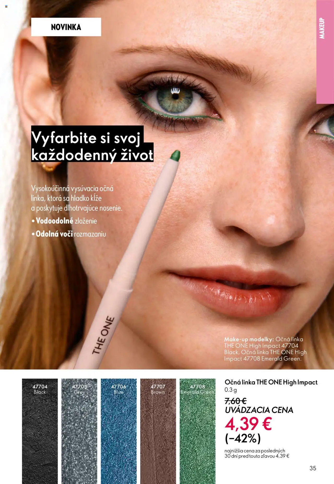 Nové Oriflame akcie – leták je platný od 01.10.2025 | Strana: 35 | Produkty: Očná linka