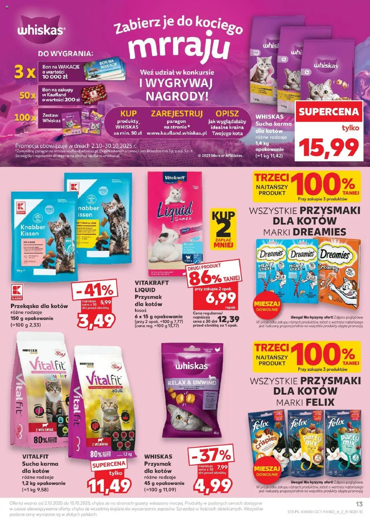 Kaufland gazetka - Zwierzęta od 02.10.2025 | Strona: 13 | Produkty: Wołowina