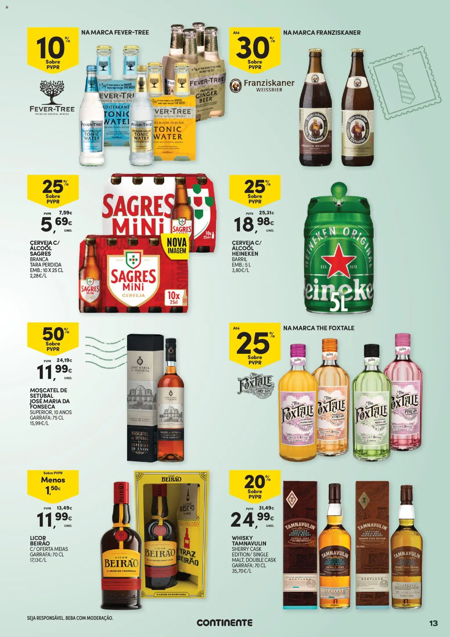 Continente - Dia do Pai │ válido de 03.03.2026 | Página: 13 | Produtos: Licor, Cerveja, Gin, Meias