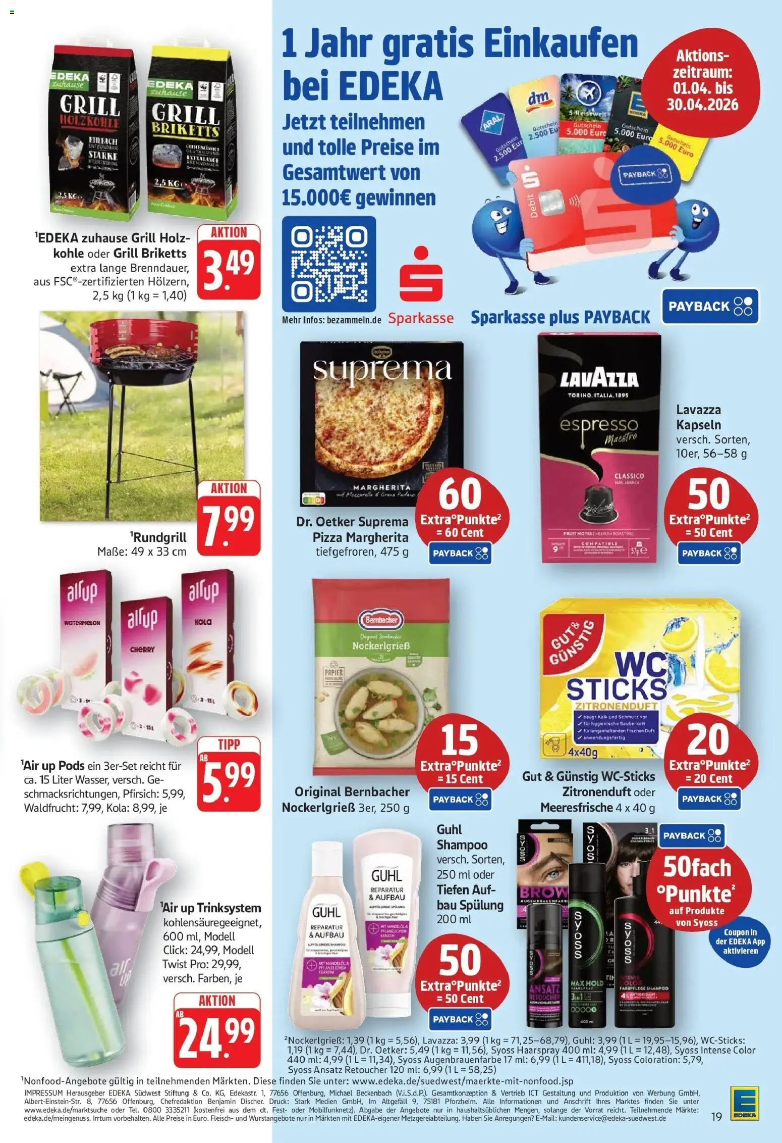 E center Prospekt Göppingen	 – gültig ab 05.04.2026 | Seite: 19 | Produkte: Grill, Spülung, Haarspray, Fleisch