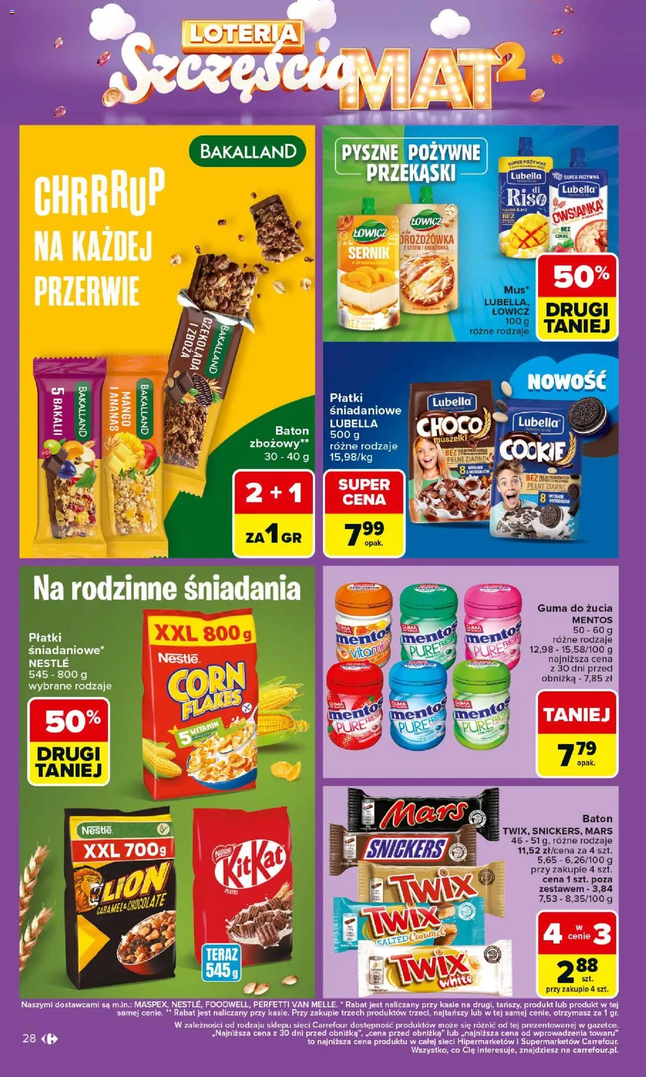 Carrefour Gazetka od 06.10.2025 | Strona: 28 | Produkty: Płatki śniadaniowe, Baton, Ryż, Ananas