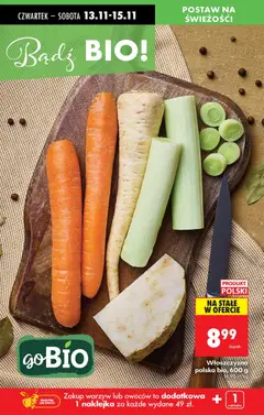 Pogląd oferty "Włoszczyzna polska bio, 600 g, Polish organic soup vegetables, 600 g" - ważna od 13.11.2025 | Strona: 22 | Produkty: Warzywa, Owoce