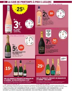 E.Leclerc - Prévisualisation de PAYS D'OC VIN MERLOT ROSÉ "GRAND SUD", IGP Pays d'Oc Vin Merlot Rosé, 12.50% vol. 1 L. Existe aussi: Merlot rouge, Côtes de Gascogne ou Sauvignon blanc à des degrés d'alcool différents. valide à partir de 24.03.2026 | Page: 28