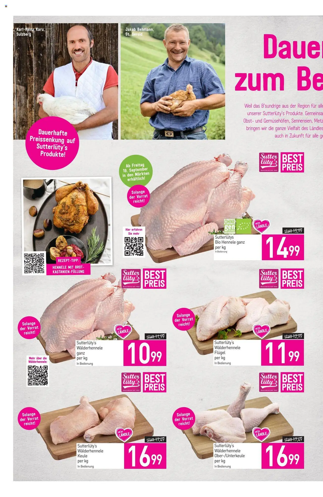 Sutterlüty Flugblatt gültig ab 18.09.2025 | Seite: 2 | Produkte: Obst, Brot