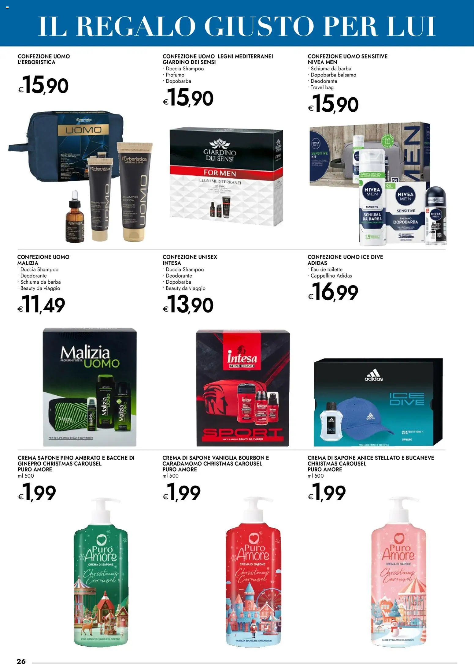 Volantino bennet del 20.11.2025 | Pagina: 26 | Prodotti: Balsamo, Sapone, Deodorante, Doccia