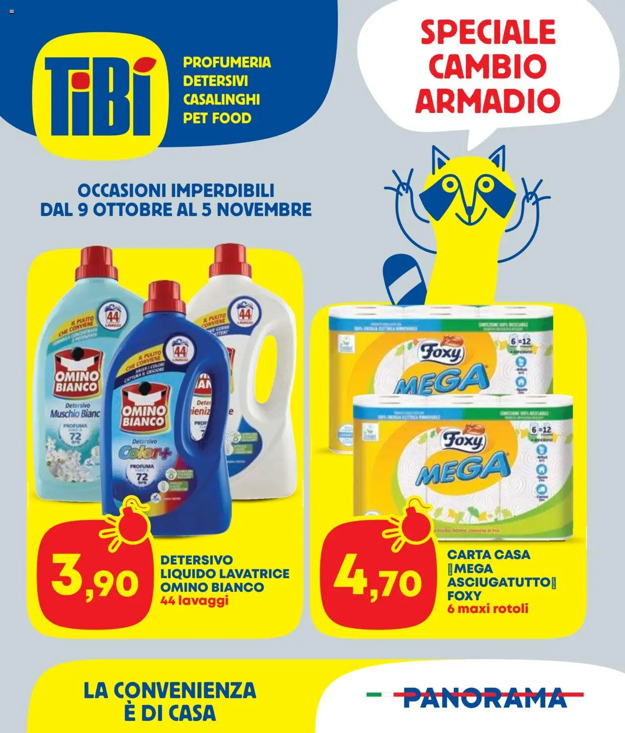 Volantino Panorama del 09.10.2025 | Pagina: 1 | Prodotti: Lavatrice, Armadio