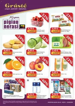 GRUSTE leidinys - Pigiau nerasi│galioja nuo 01.07.2025 | Puslapis: 1 | Prekių: Ledai, Vištienos, Cukrus, Mineralinis vanduo