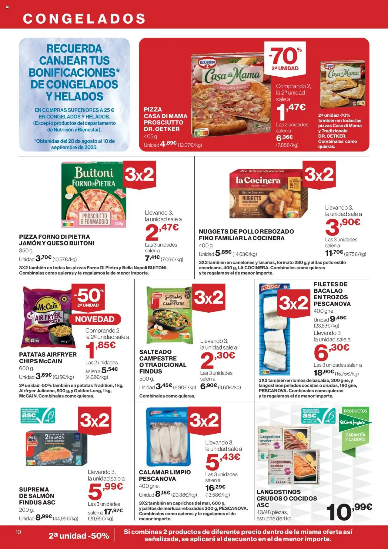 Supercor Canarias │ válido desde el 11.09.2025 | Página: 10 | Productos: Jamón, Pizza, Té, Canelones