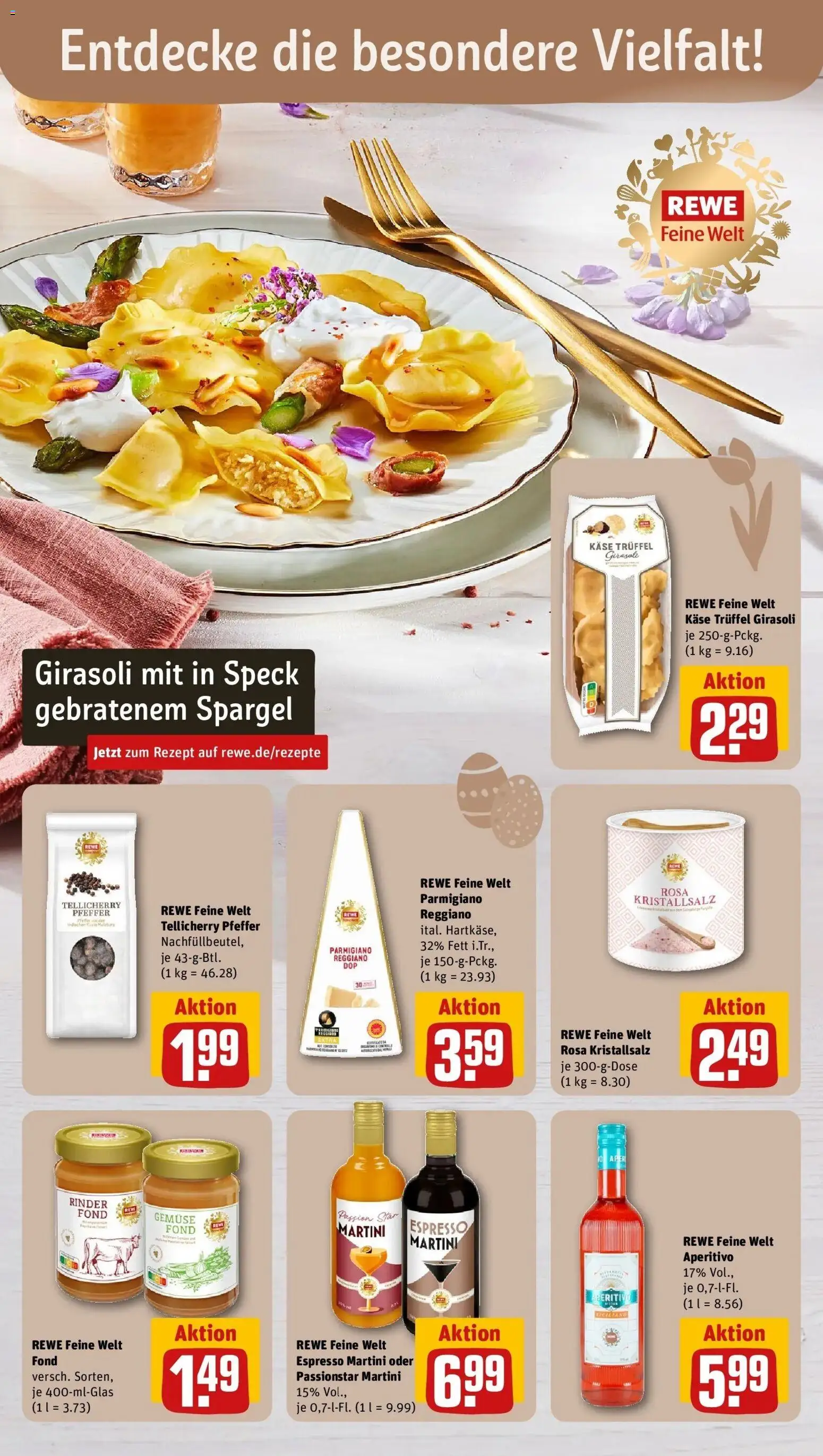 Rewe Prospekt Stuttgart / Ost	 – gültig ab 30.03.2026 | Seite: 18 | Produkte: Käse, Spargel, Gemüse, Pasta