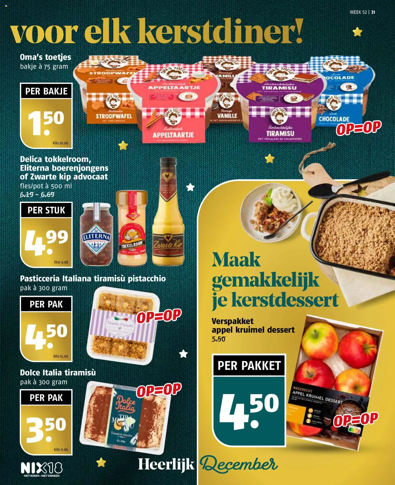 {H1} | Pagina: 31 | Producten: Chocolade, Pavilon, Kip, Appel