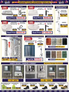 Laduma Hardware specials catalogue – valid from 09.10.2025 | Page: 11 | Products: Tray, Shower, Tap, Shower column