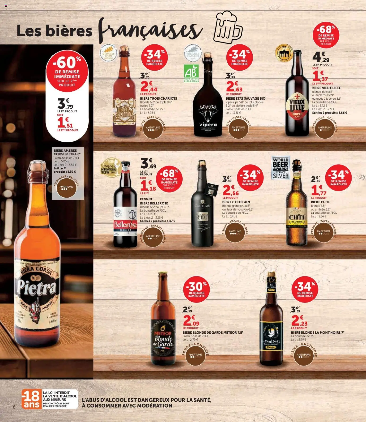 {H1} | Page: 6 | Produits: Bière blonde, Bière