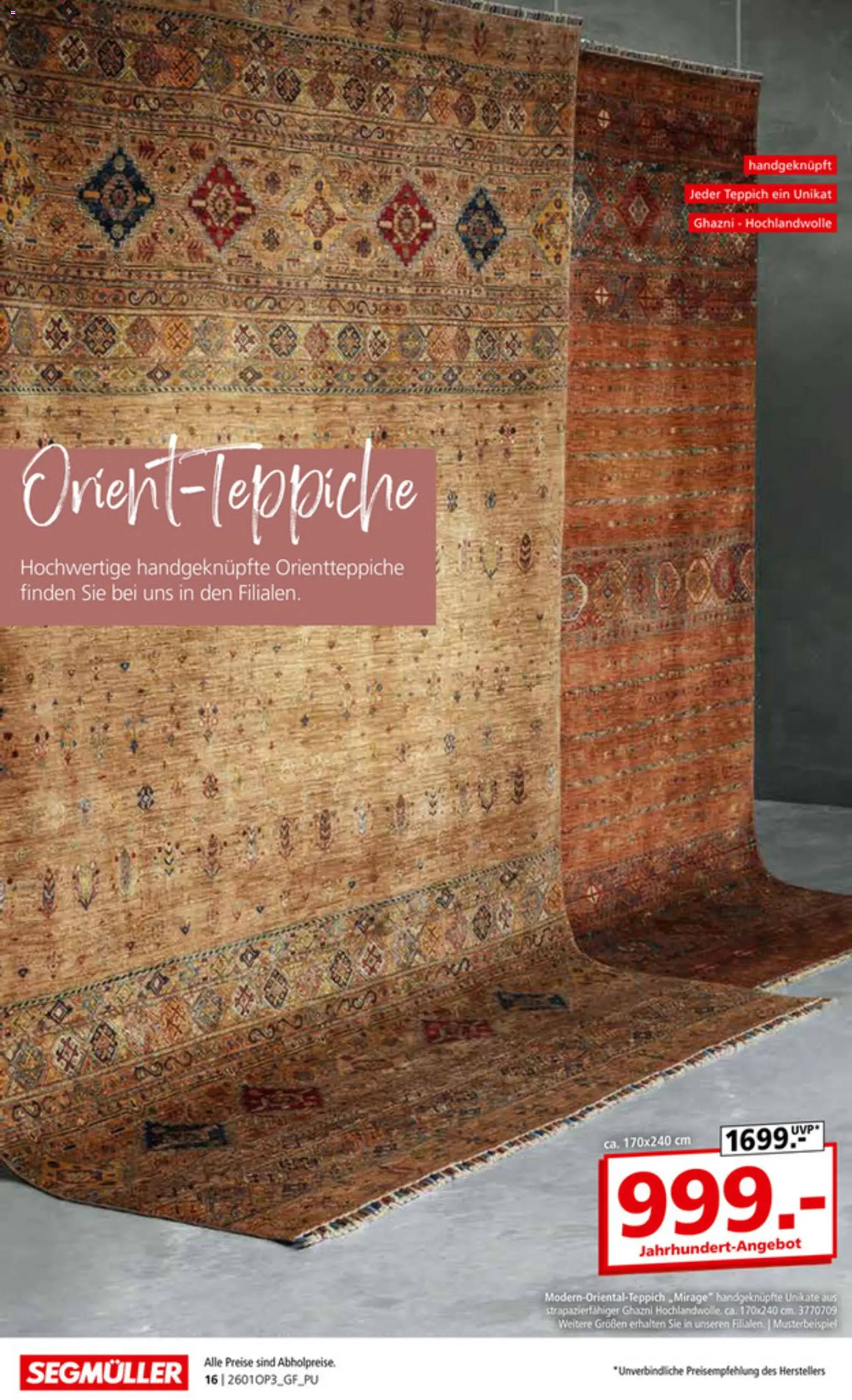 Segmüller Teppich Spezial  – gültig ab 29.12.2025 | Seite: 16 | Produkte: Teppich