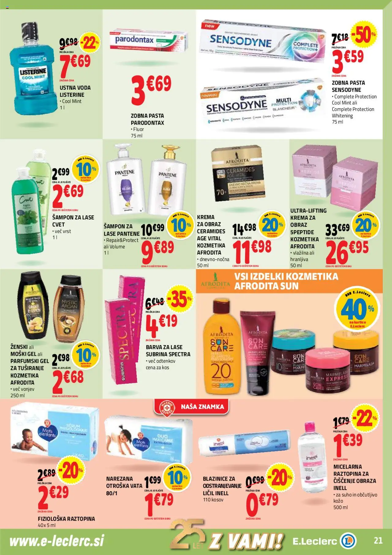 E.leclerc katalog │ velja od 30.07.2025 | Stran: 21 | Izdelki: Marmelada, Barva za lase, Zobna pasta, Voda