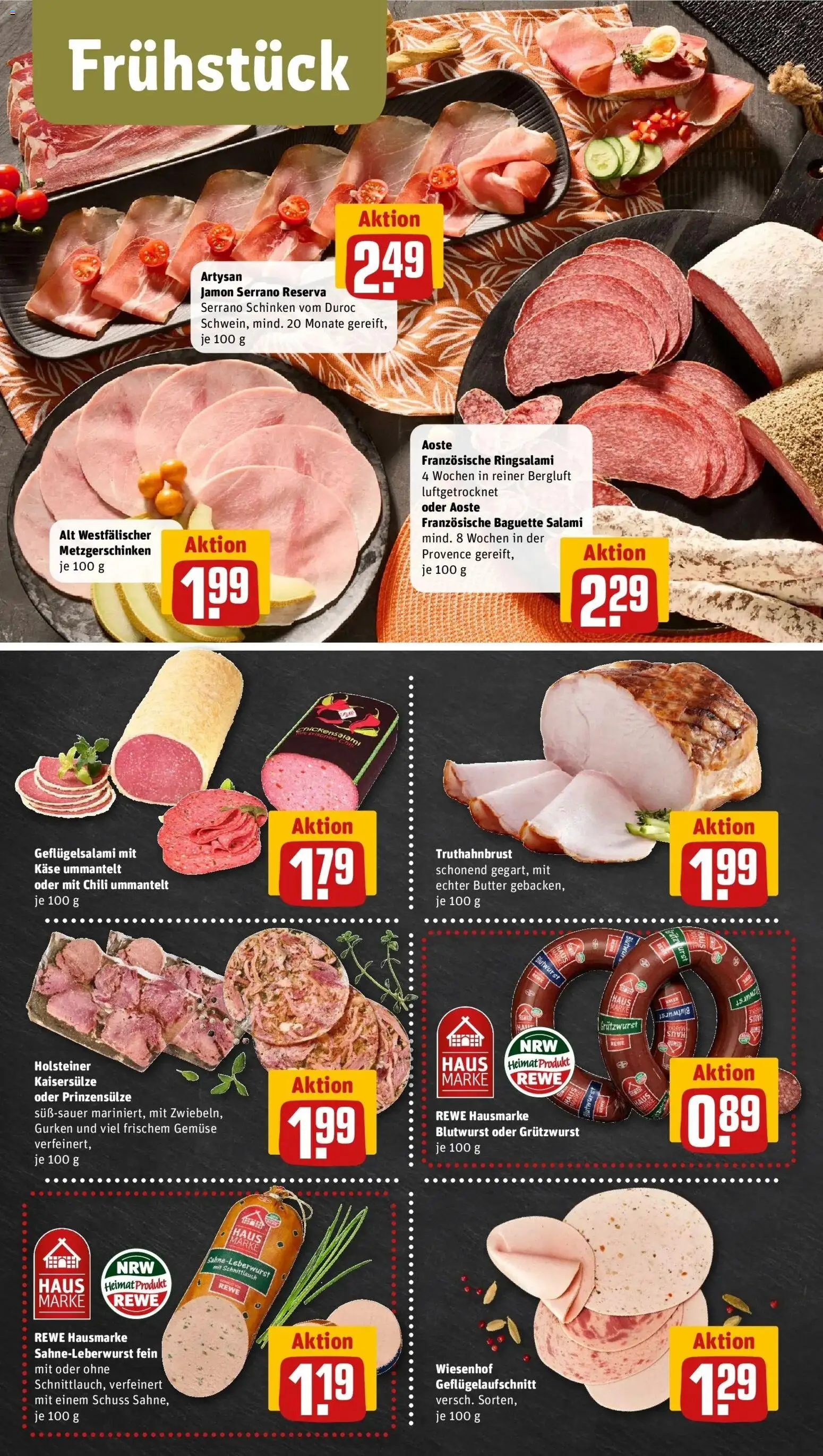 Rewe prospekt Bochum	 – gültig ab 16.02.2026 | Seite: 10 | Produkte: Chili, Salami, Serrano schinken, Gurken