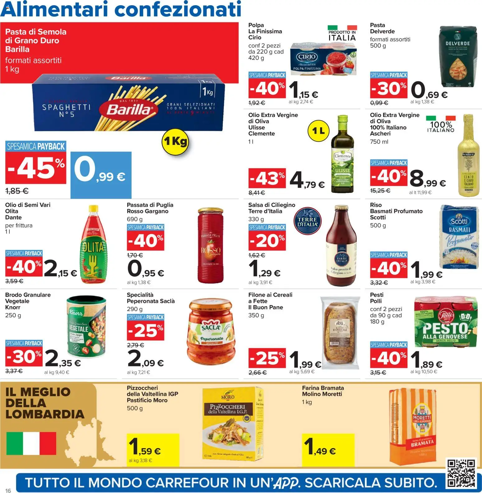 Volantino Carrefour del 21.04.2026 | Pagina: 16 | Prodotti: Pane, Olio, Farina, Olio extra vergine