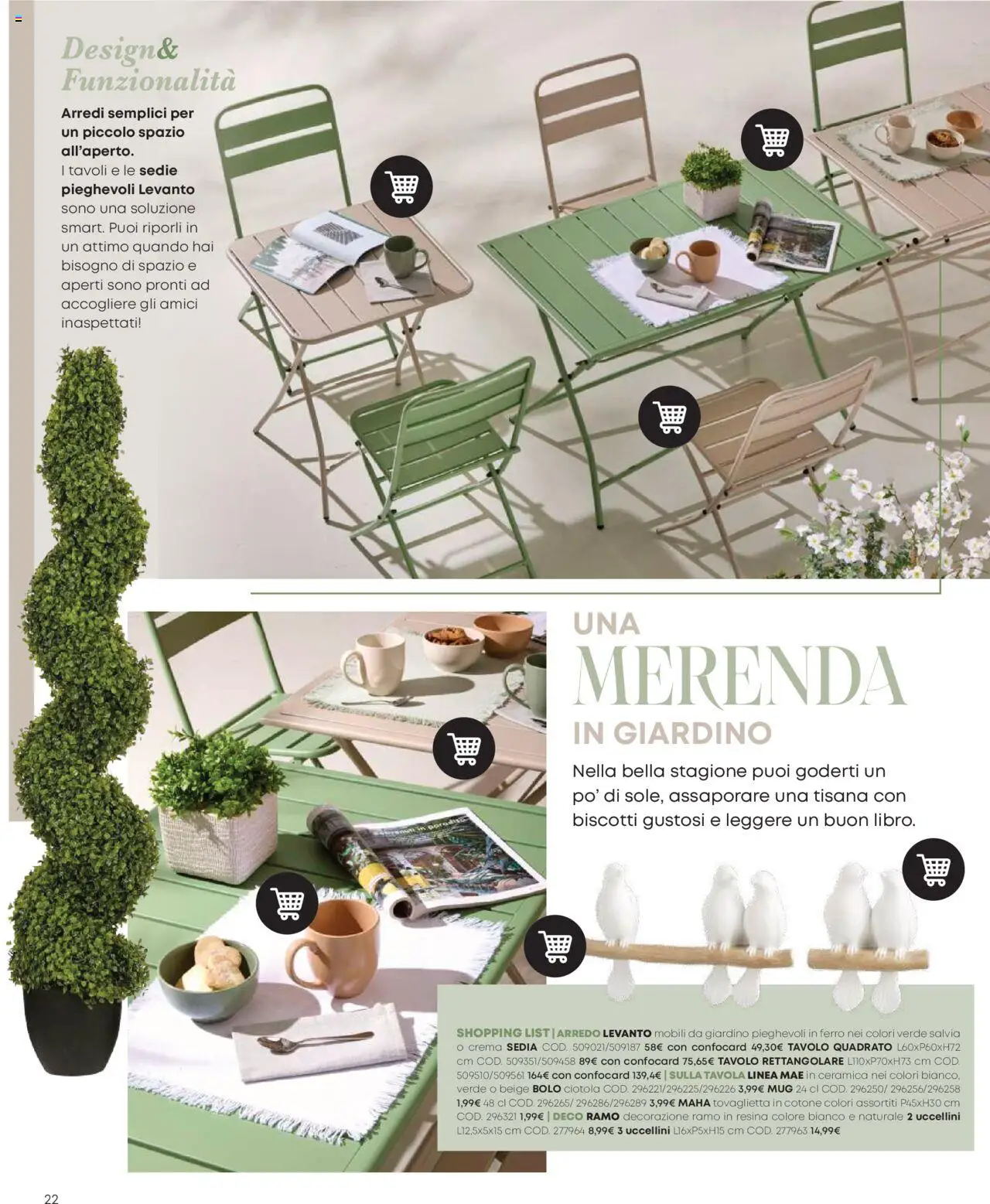 Volantino Conforama del 09.04.2025 | Pagina: 22 | Prodotti: Biscotti, Tavolo, Sedia, Ciotola