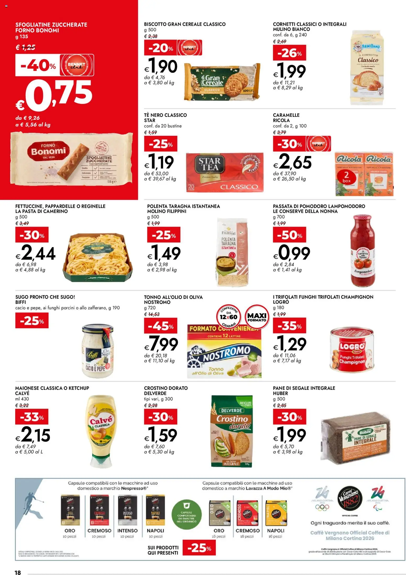 Volantino bennet del 13.11.2025 | Pagina: 18 | Prodotti: Pepe, Pomodoro, Tonno, Arancia