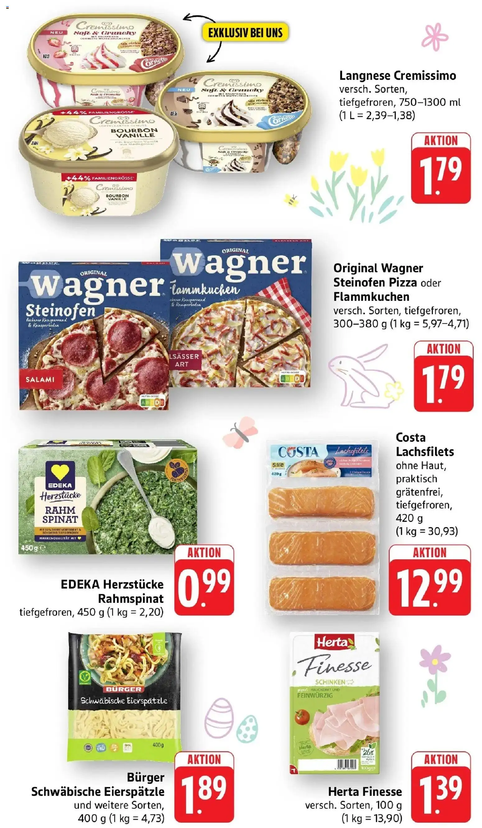 Edeka prospekt Offenburg-Zunsweier	 – gültig ab 22.03.2026 | Seite: 4 | Produkte: Langnese, Burger, Bourbon, Herta finesse