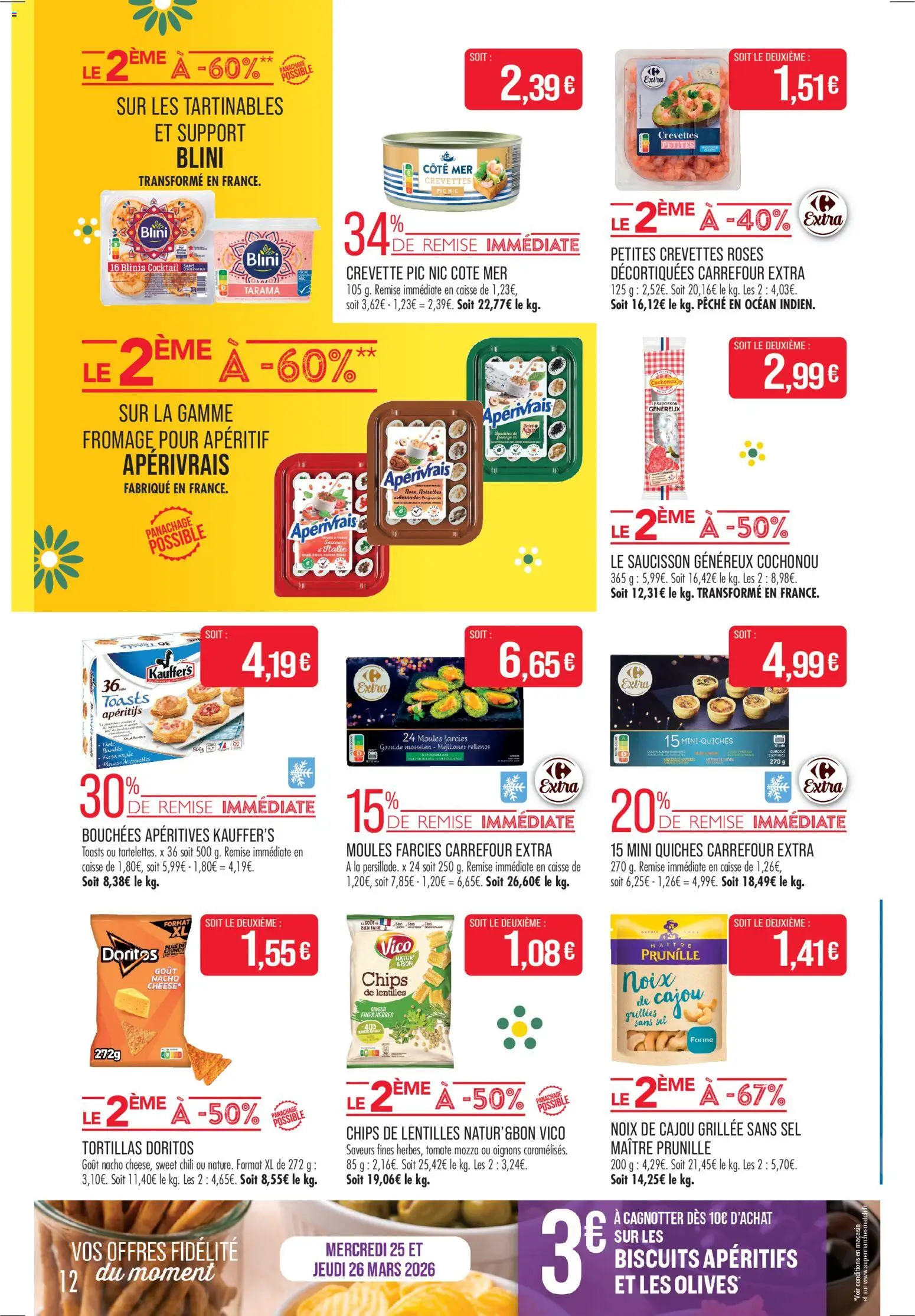 {H1} | Page: 12 | Produits: Noix de cajou, Noisettes, Crevette, Sel