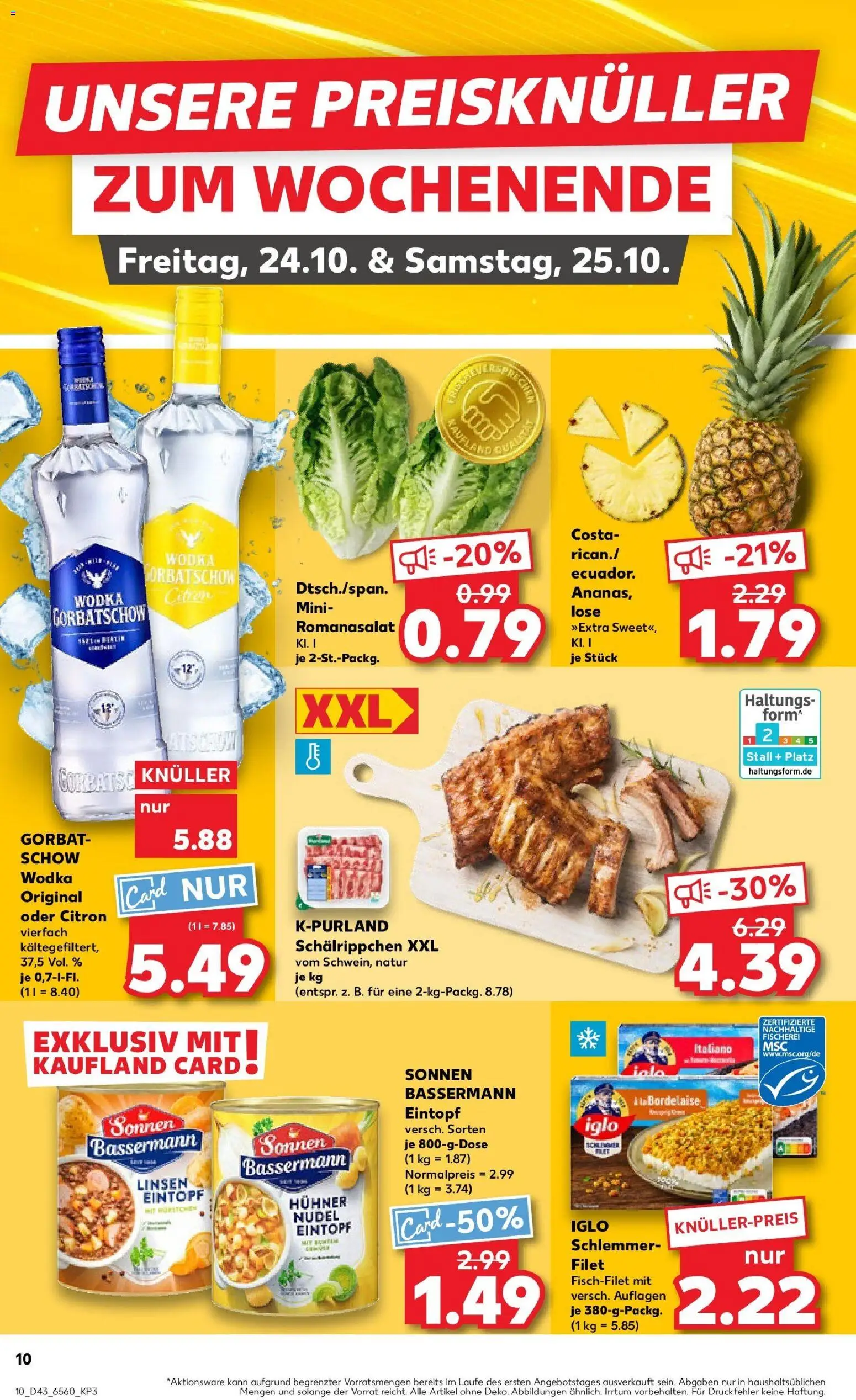 Kaufland prospekt Sinzig	 – gültig ab 23.10.2025 | Seite: 10 | Produkte: Iglo, Vodka, Wodka