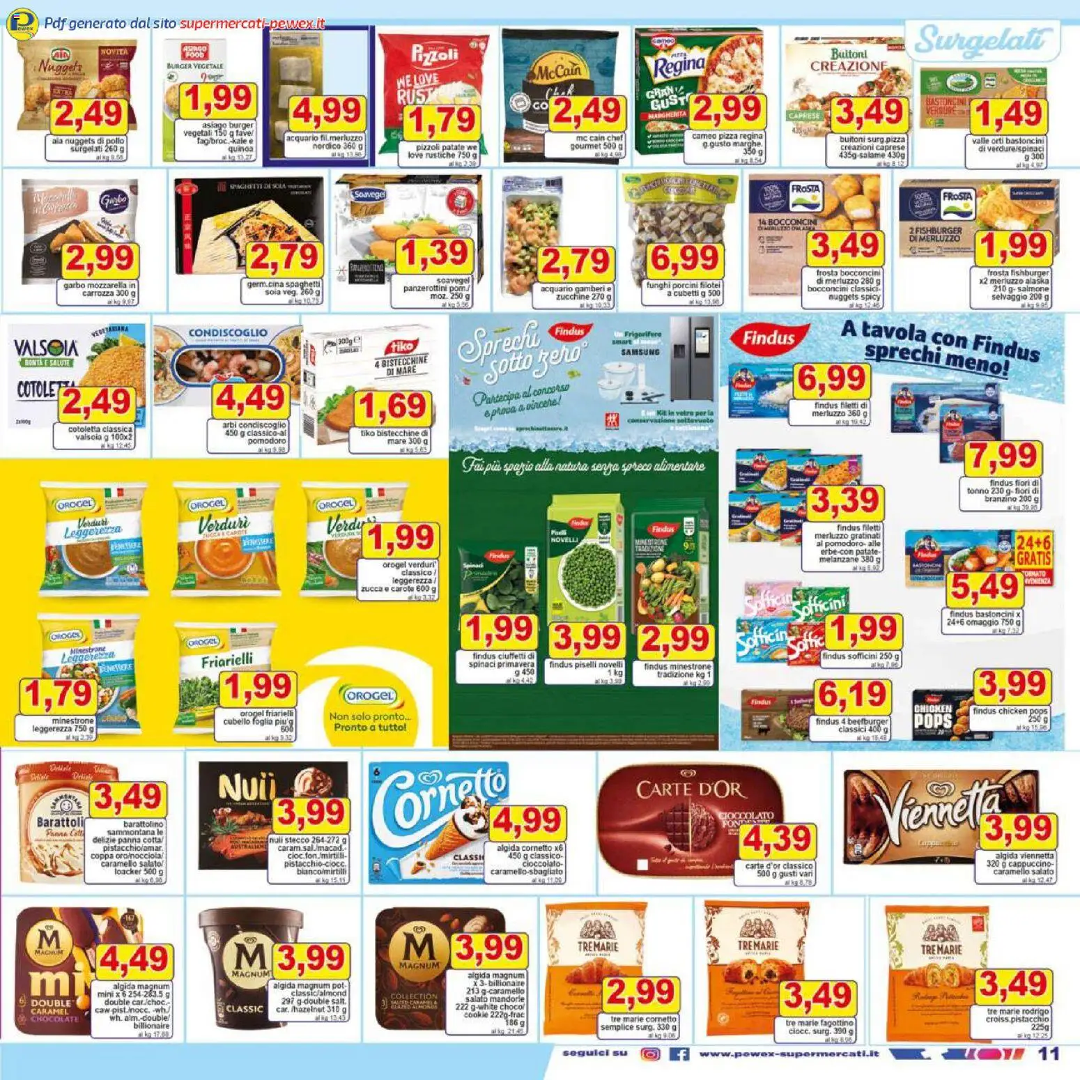 Volantino Pewex del 27.12.2025 | Pagina: 11 | Prodotti: Nuggets, Friarielli, Frigorifero, Quinoa