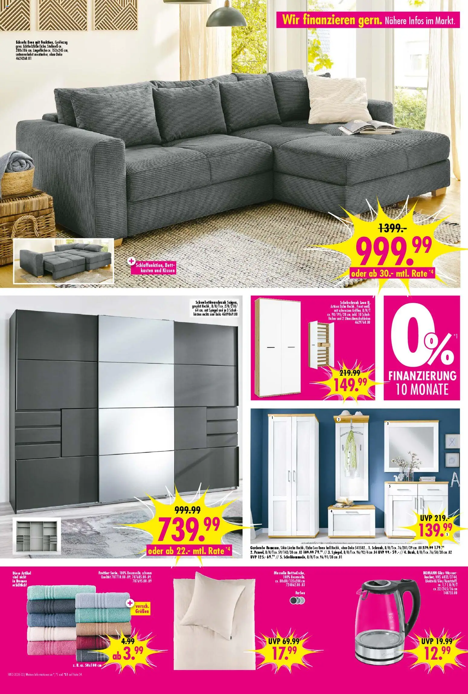 SB Möbel Boss Prospekt 	 – gültig ab 03.01.2026 | Seite: 2