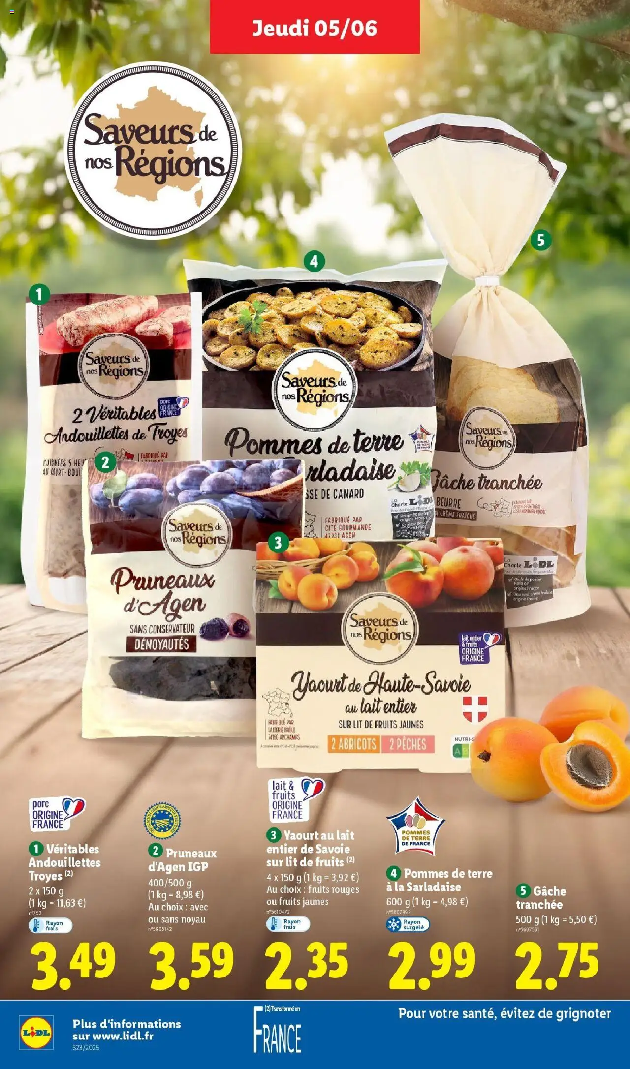  | Page: 10 | Produits: Pruneaux, Lit, Beurre, Crème