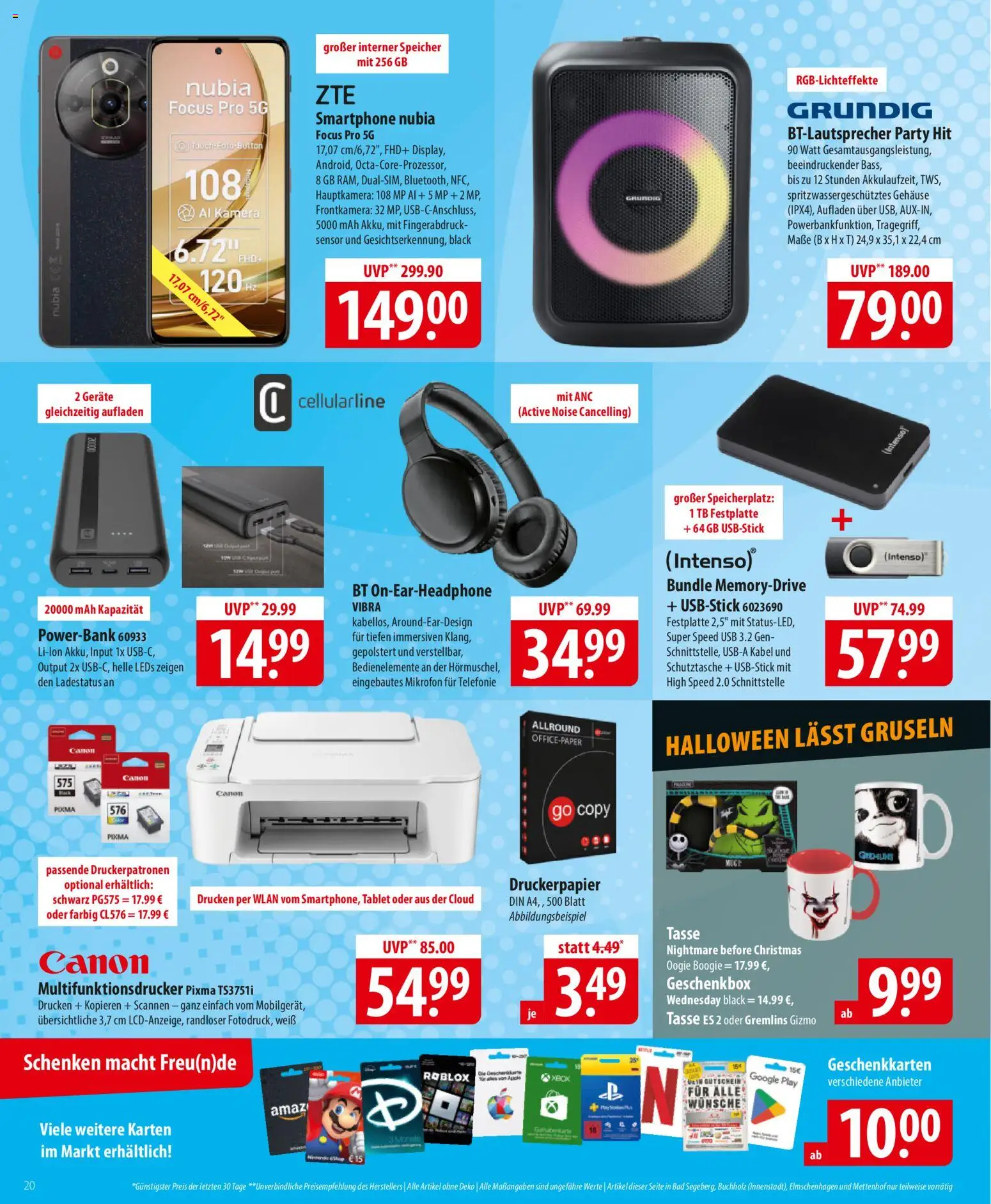 Famila Prospekt 	 – gültig ab 27.10.2025 | Seite: 20 | Produkte: Kamera, USB, Bad, Smartphone
