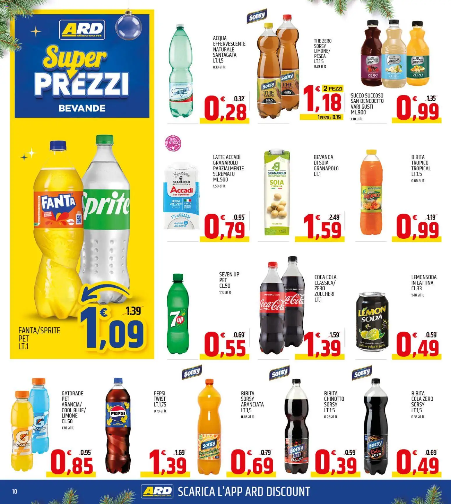Volantino ARD Discount del 01.12.2025 | Pagina: 10 | Prodotti: Frutta, Pesca, The, Bibita