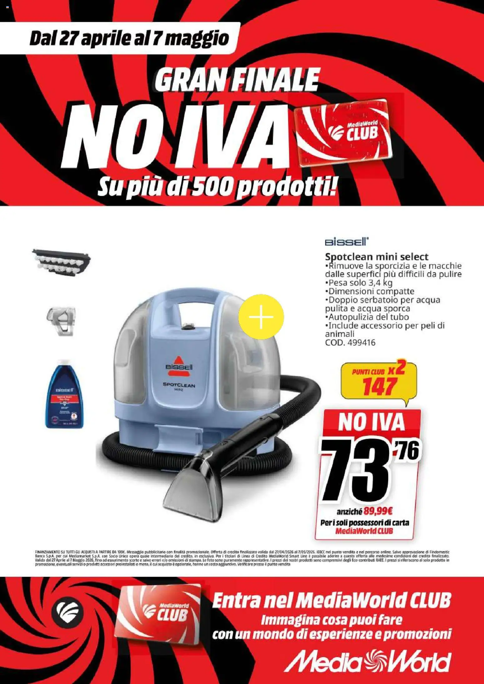 Volantino Media World del 27.04.2026 | Pagina: 14 | Prodotti: Acqua, Tubo