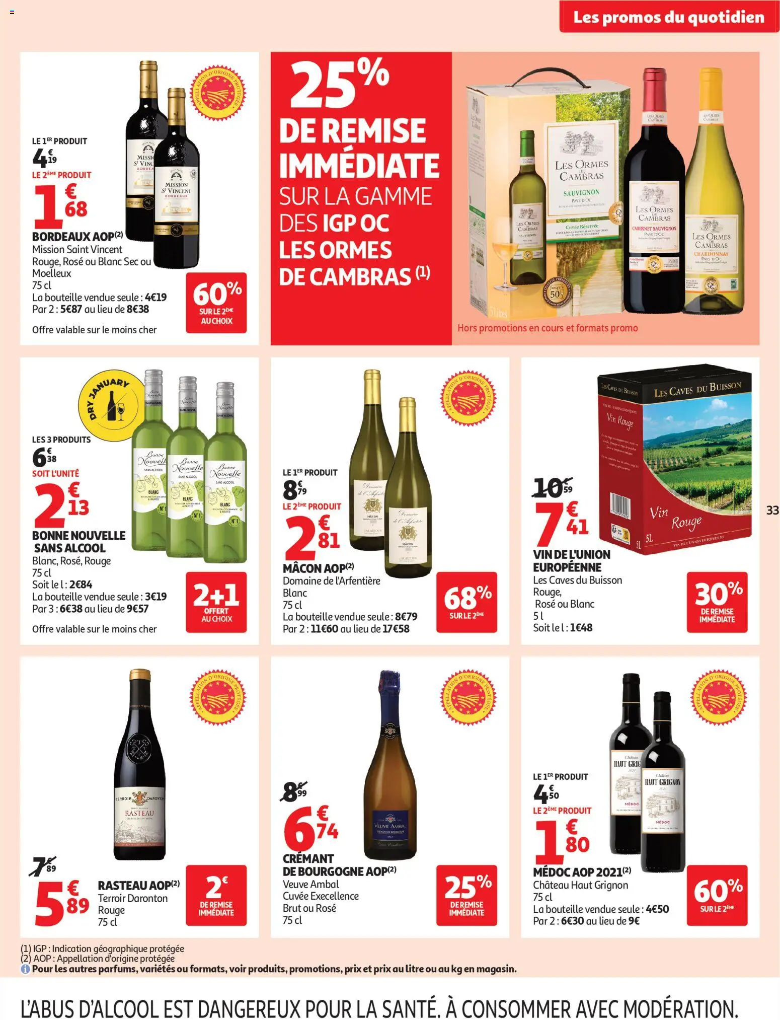 {H1} | Page: 33 | Produits: Alcool, Crémant de bourgogne, Crémant, Vin