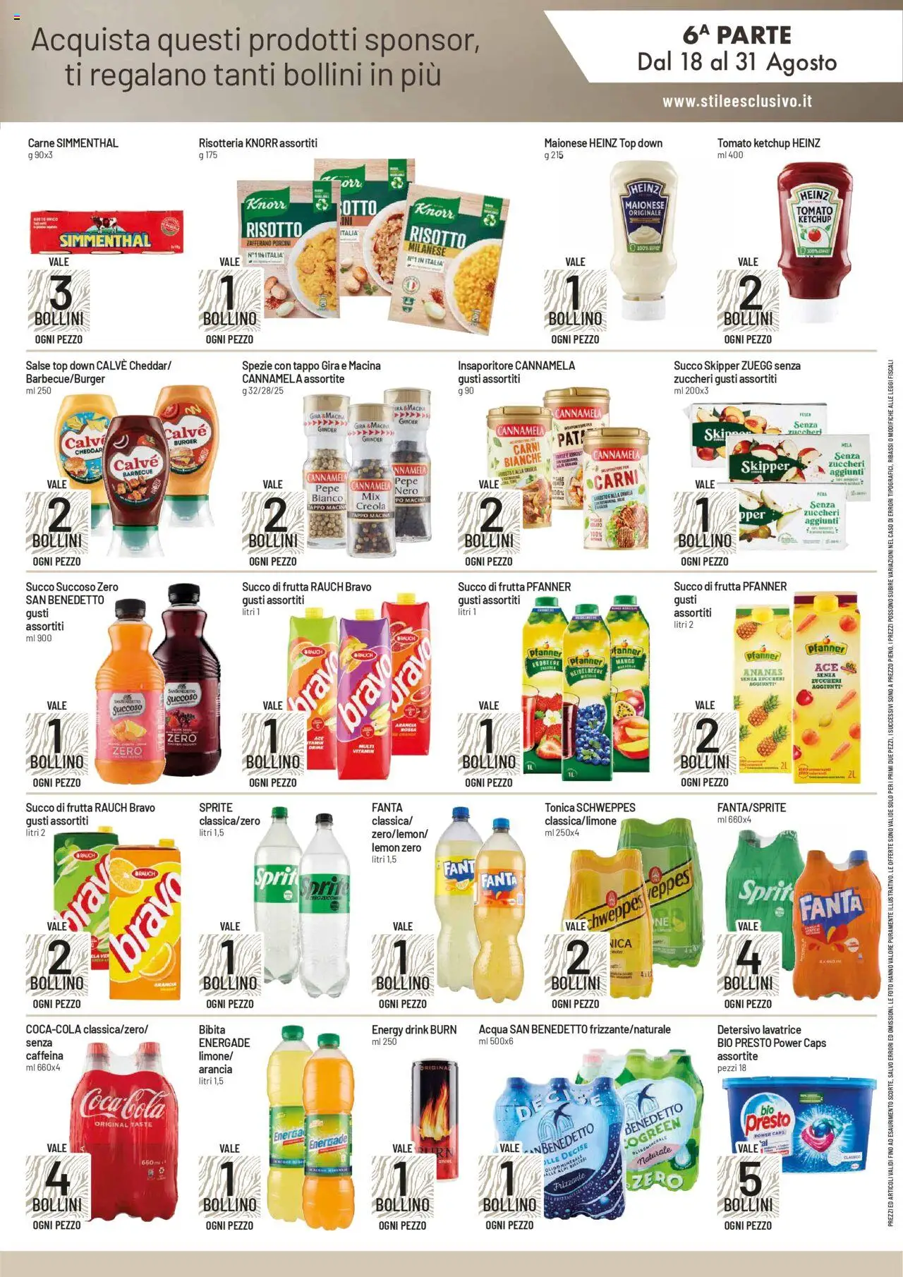Volantino Famila del 18.08.2025 | Pagina: 5 | Prodotti: Succo, Frutta, Arancia, Coca Cola