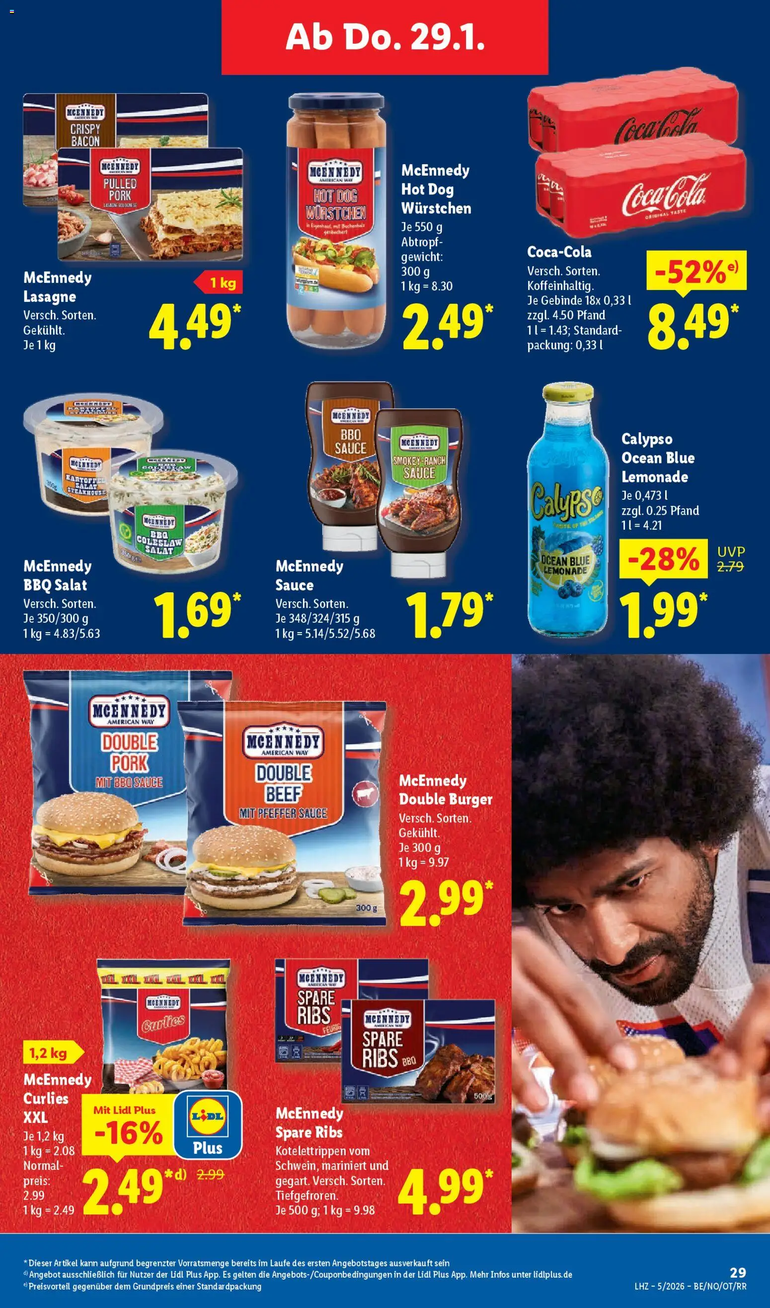 Lidl Prospekt Holzminden – gültig ab 26.01.2026 | Seite: 51 | Produkte: Cola, Spare ribs, Pfeffer, Salat