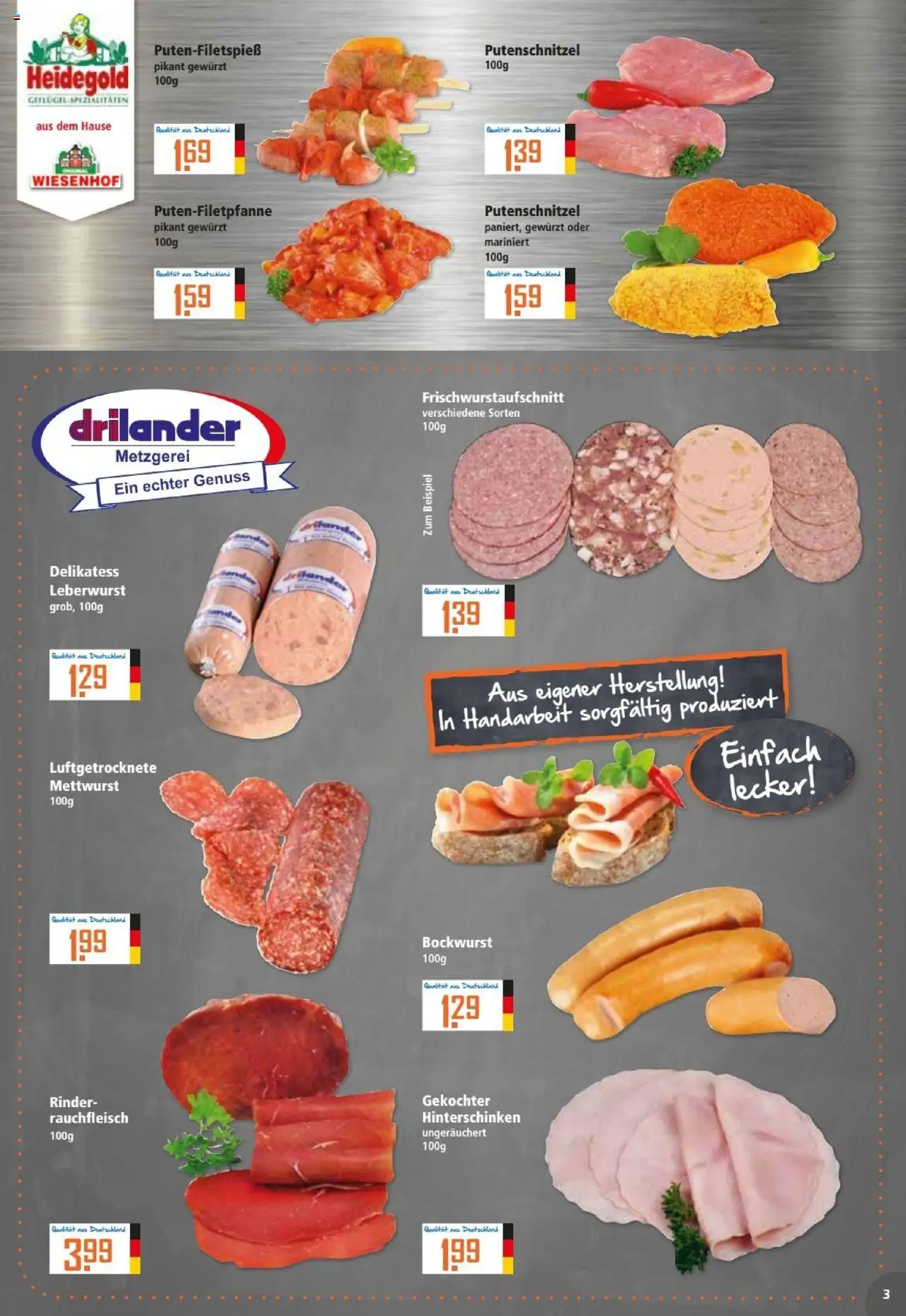 Klaas & Kock Prospekt - gültig ab dem 11.08.2025 | Seite: 3 | Produkte: Bockwurst, Putenschnitzel