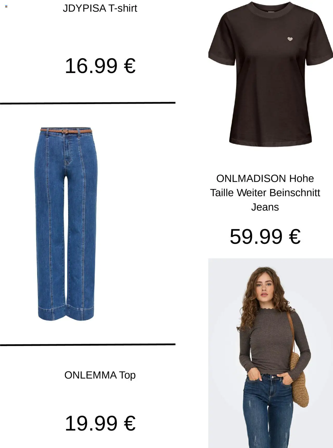 ONLY Prospekt 	 - gültig ab dem 16.08.2025 | Seite: 3 | Produkte: Top, Jeans