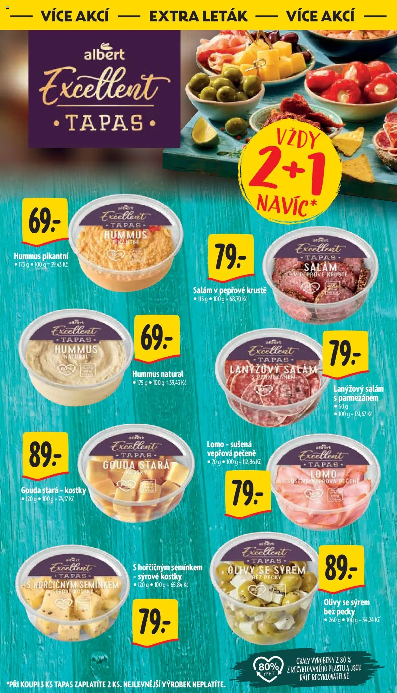 Albert leták - Supermarket od 22.10.2025 | Strana: 39 | Produkty: Hummus, Tapas, Gouda, Kostky