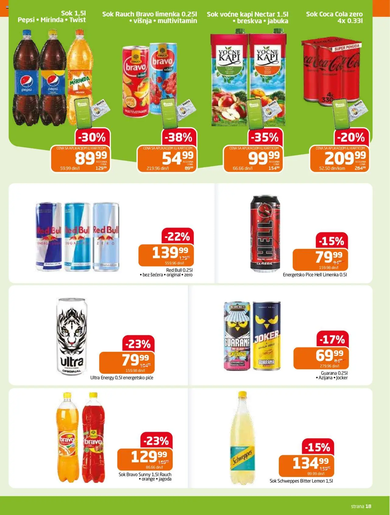 Gomex katalog - važi od 13.08.2025 | Strana: 18 | Proizvode: Coca Cola, Sok, Breskva, Pepsi