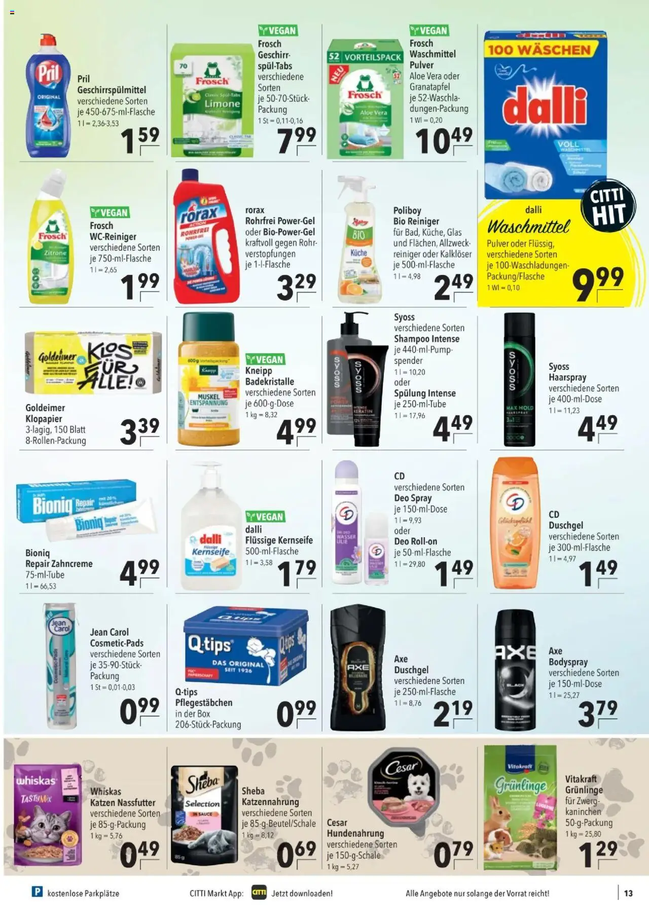 CITTI tilbudsavis – gyldig fra 22.10.2025 | Side: 13 | Produkter: Shampoo