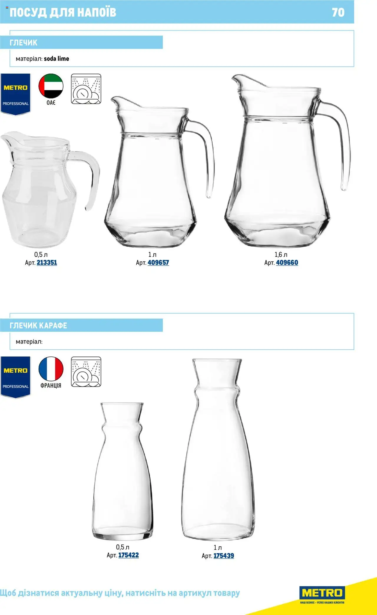 Metro Kаталог - дійснийкції з 16.07.2025 | Сторінка: 70 | Товари: Глечик