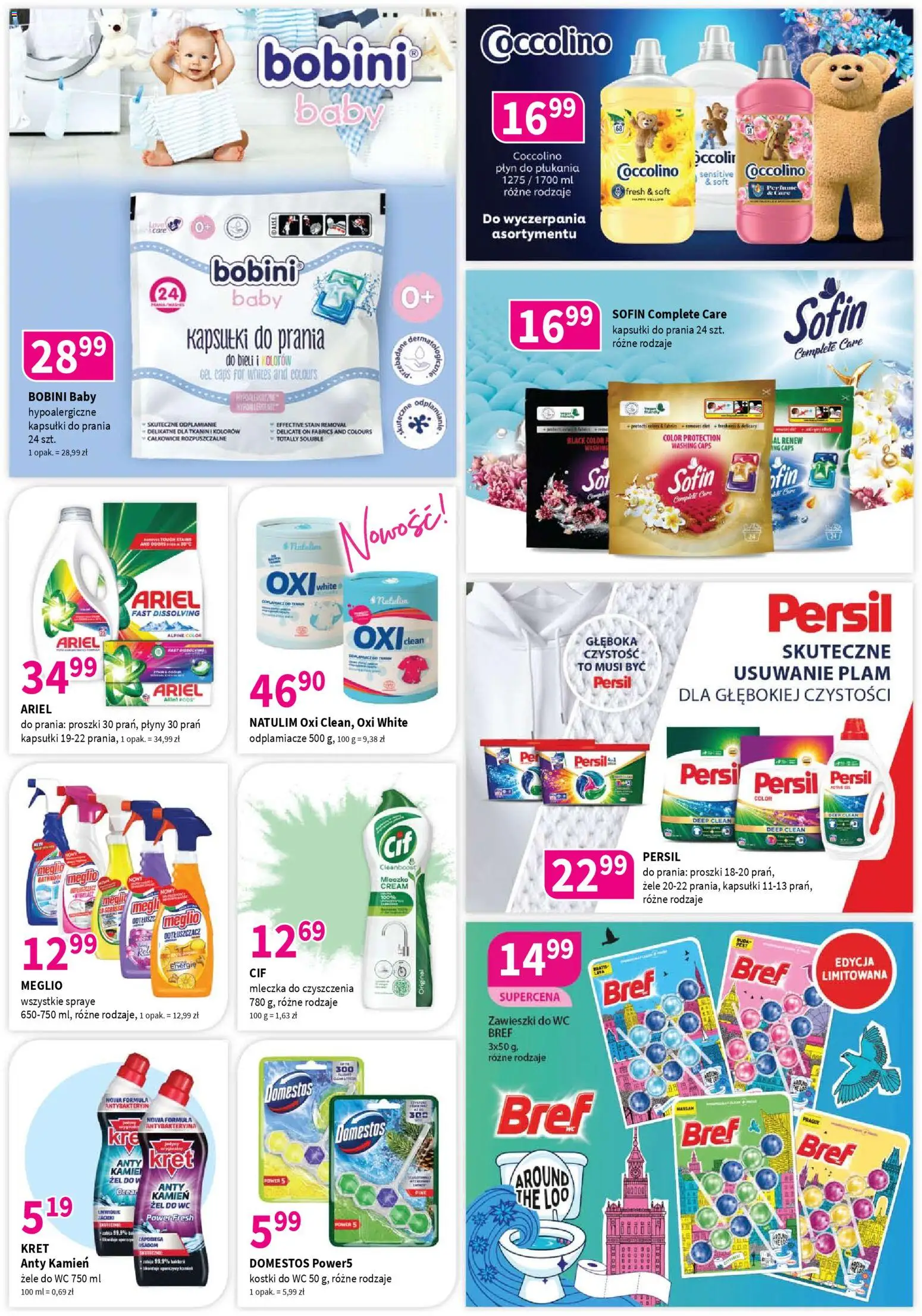 Drogerie Polskie gazetka od 10.04.2026 | Strona: 8 | Produkty: Meglio, Ariel, Domestos, Kapsułki do prania
