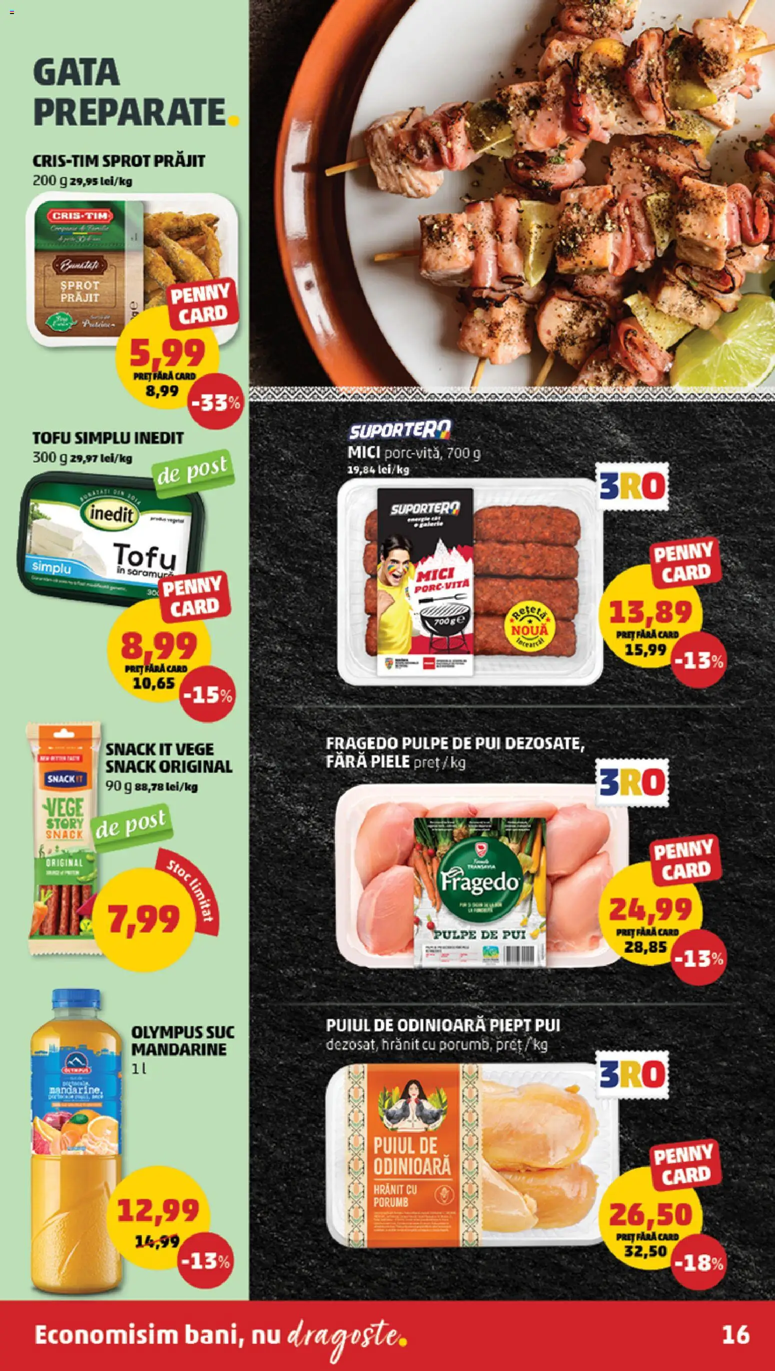 Noul catalog PENNY – valabil de la 01.04.2026 | Pagină: 16 | Produse: Mici, Suc, Mandarine, Porumb