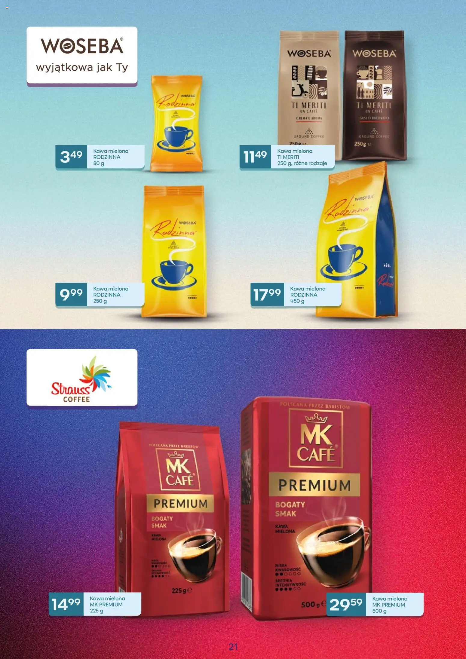 Eurocash gazetka - Słodycze, kawy, herbaty od 02.03.2026 | Strona: 21 | Produkty: Kawa